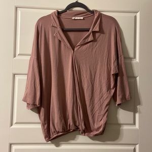 Pink Collared Blouse